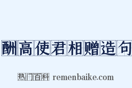 酬高使君相赠造句是什么意思的图片